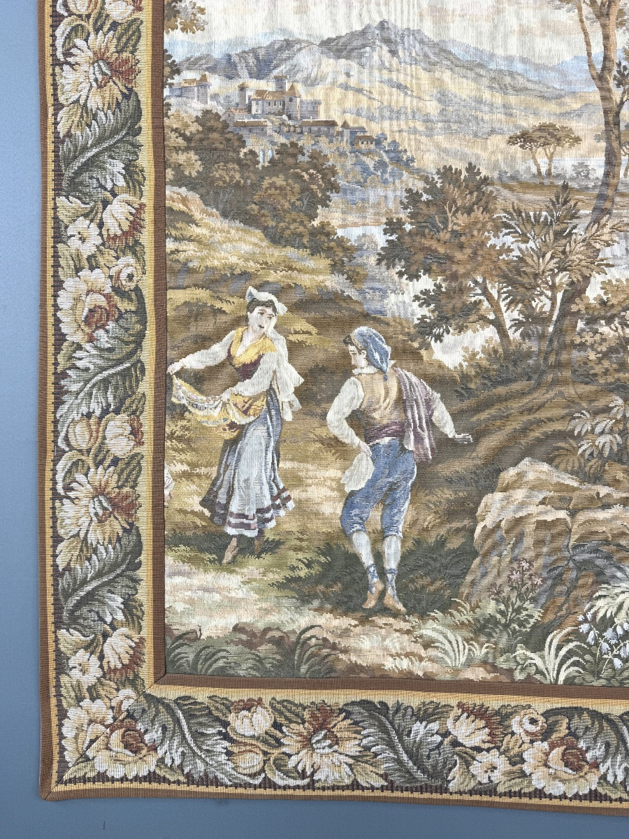 Large Gobelins-style Wall Tapestry, 20th Century-photo-6