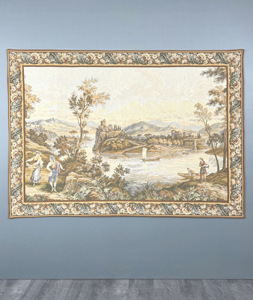 Large Gobelins-style Wall Tapestry, 20th Century