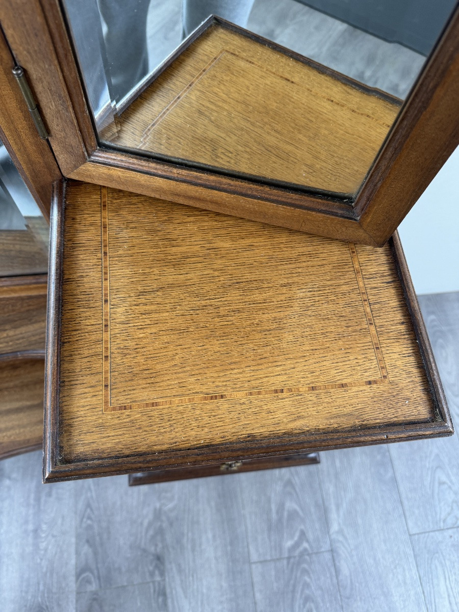 Large Dressing Table With Triptych Mirror, Louis XVI Style, 20th Century-photo-1