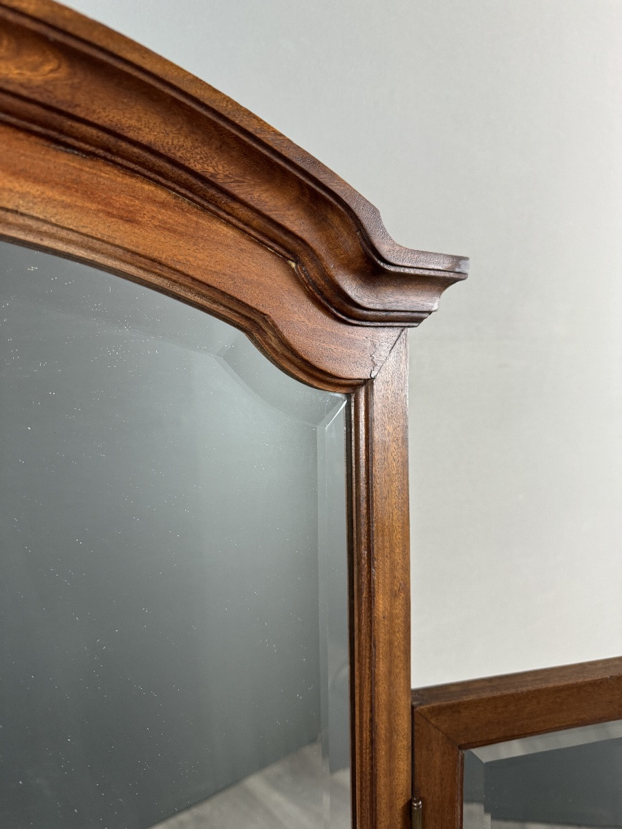 Large Dressing Table With Triptych Mirror, Louis XVI Style, 20th Century-photo-5