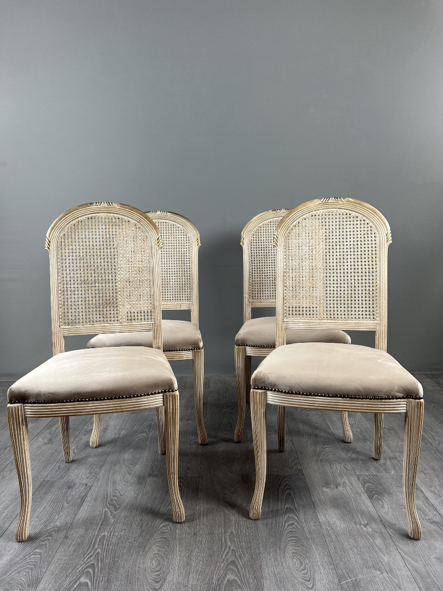 Suite de quatre chaises, XXe Siècle-photo-2