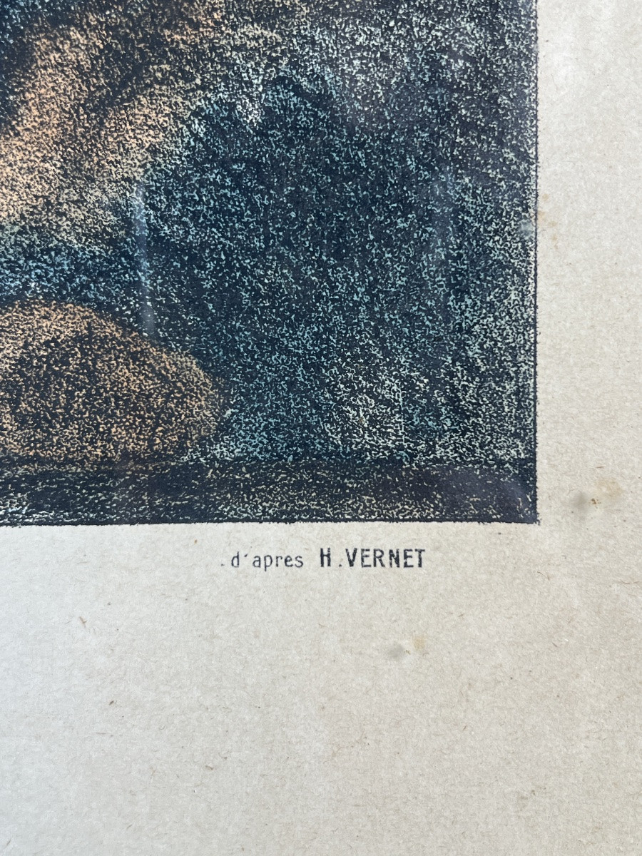 Paire de gravures d’après Horace Vernet, Scènes de diligences, XIXe Siècle-photo-4