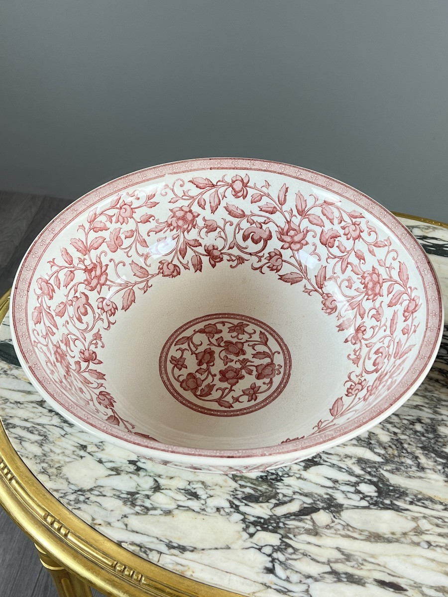 Nécessaire de toilette en faïence de Sarreguemines, Modèle Oriental, XIXe Siècle-photo-6