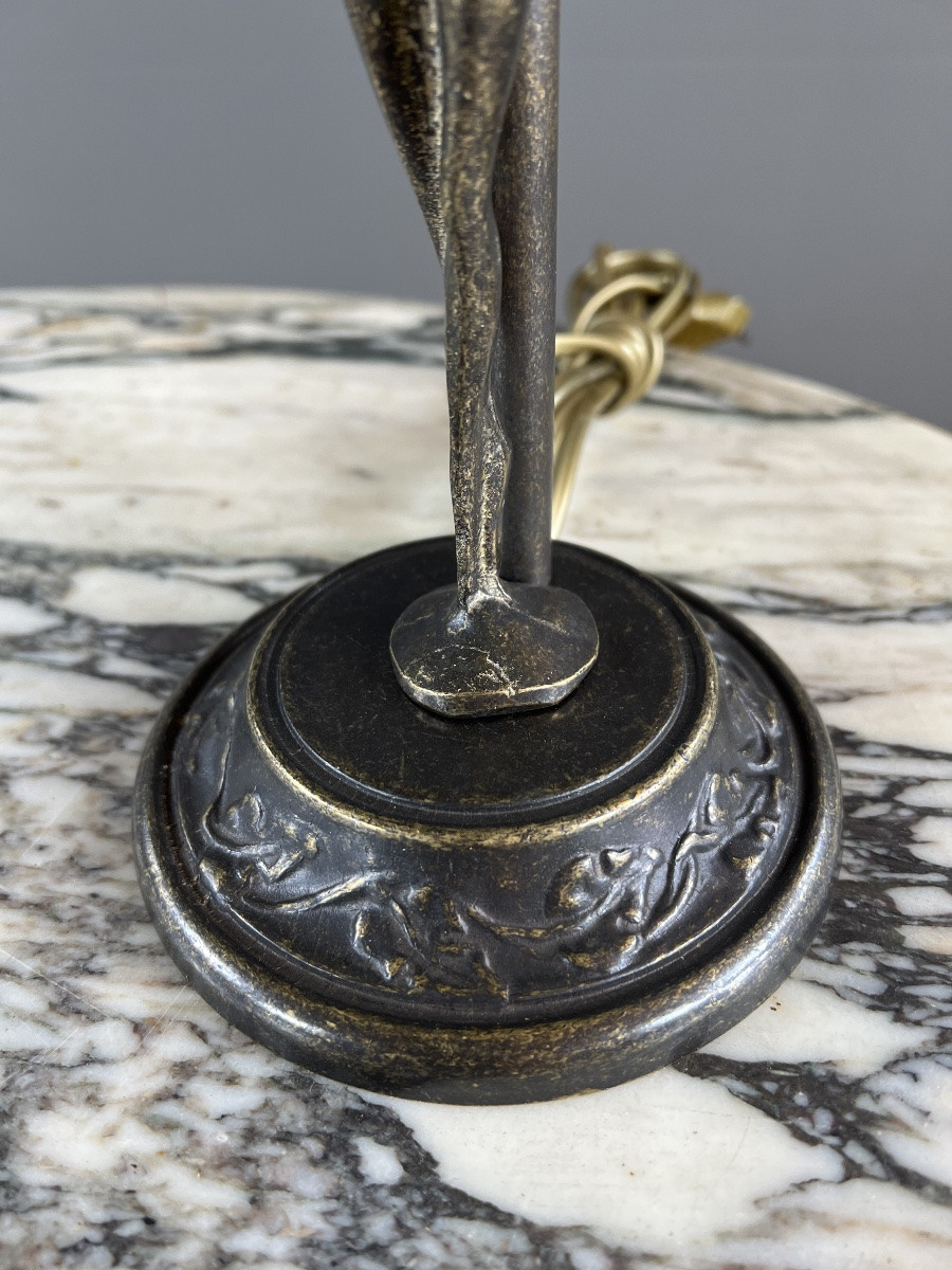 Pair Of Tiffany-style Lamps, 20th Century-photo-4