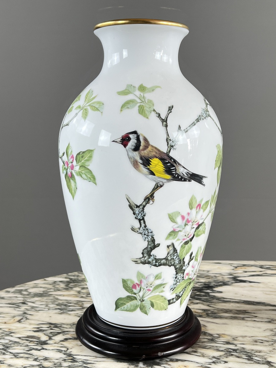 Pair Of Franklin Porcelain Vases, 20th Century-photo-2