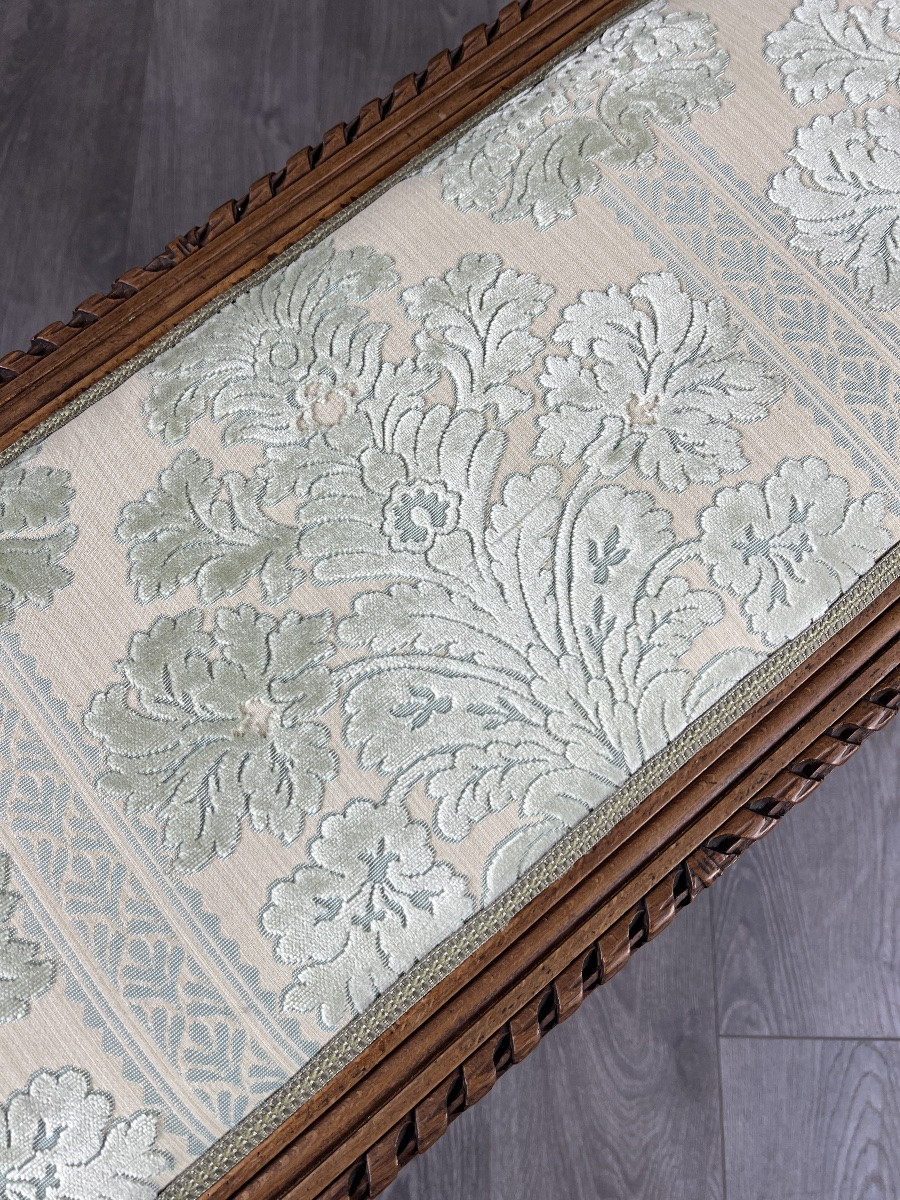 Louis XVI Style Bench Seat In Carved Wood, 19th Century-photo-2