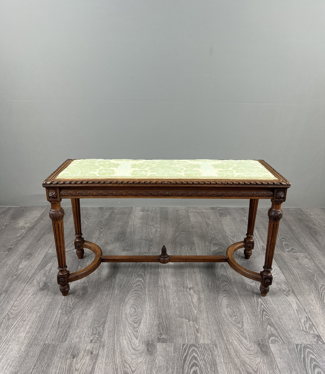 Louis XVI Style Bench Seat In Carved Wood, 19th Century