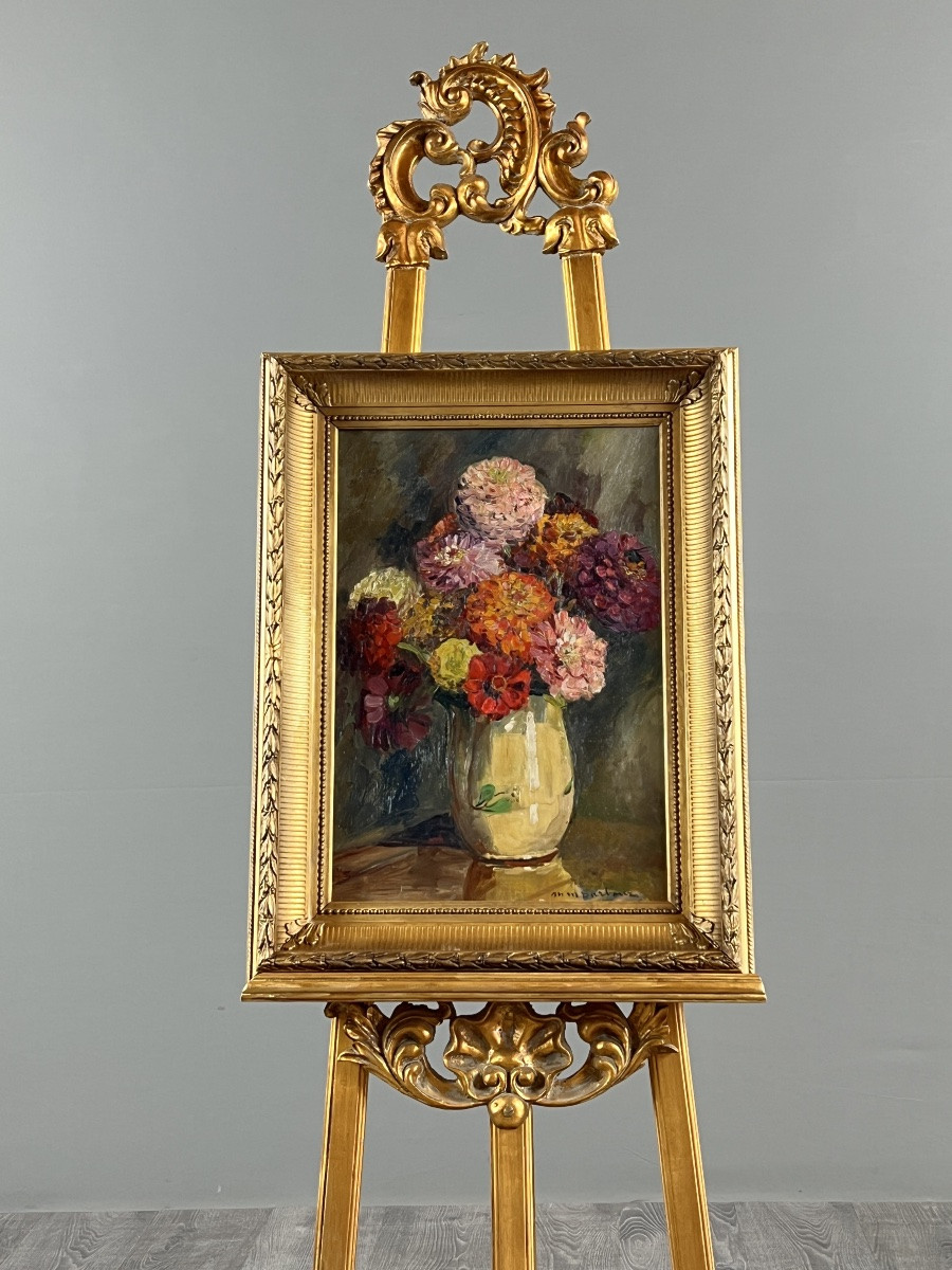 Large Carved And Gilded Wood Easel, Louis XV Style, 20th Century-photo-3