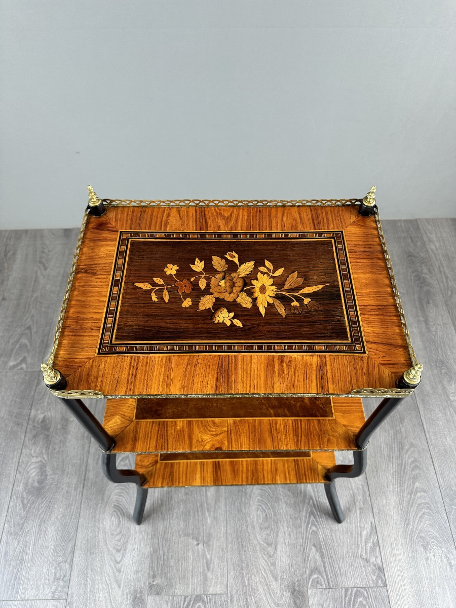Étagère en marqueterie, style Napoléon III, XIXe siècle-photo-4