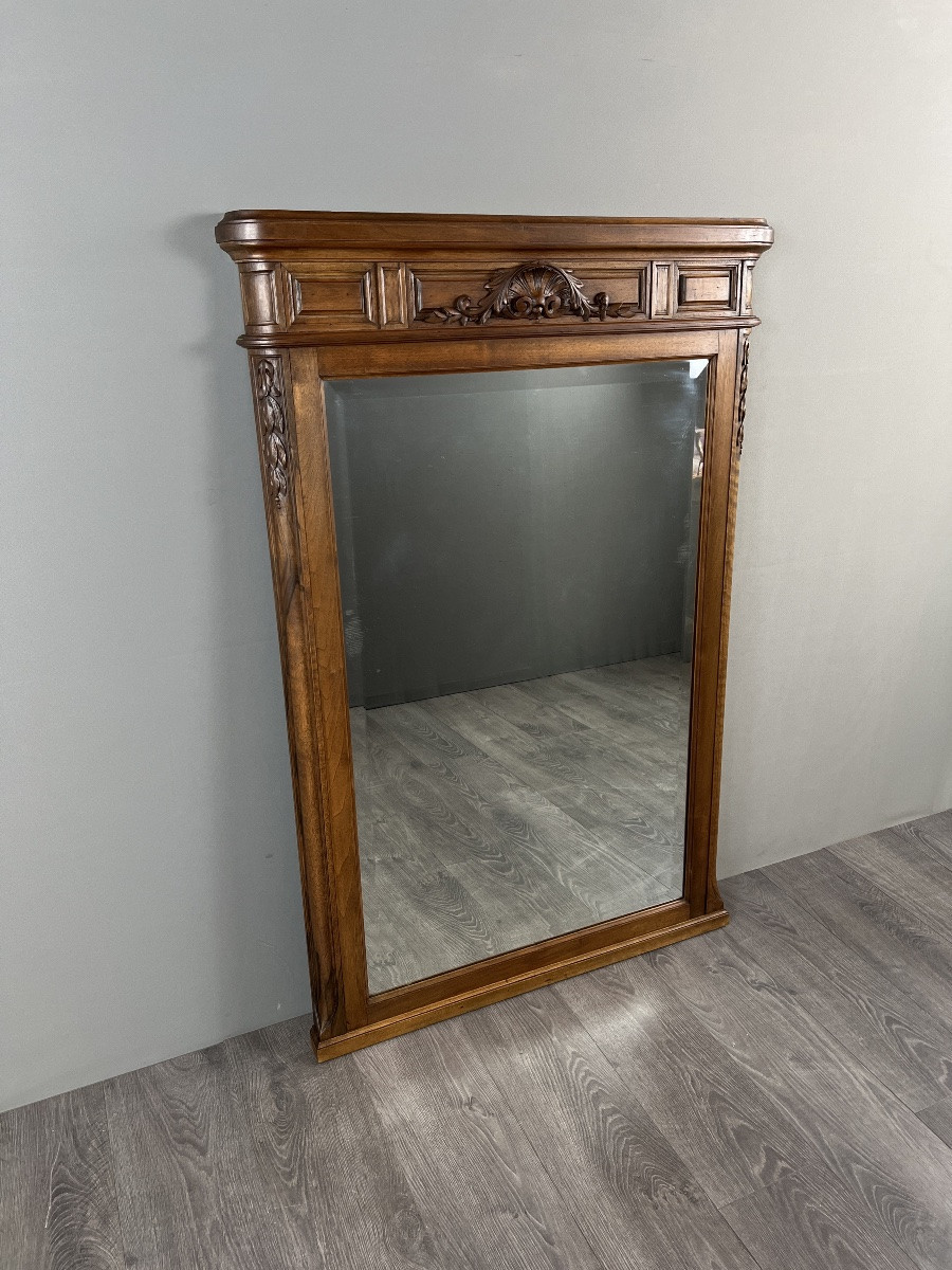 Miroir en bois sculpté, fin XIXe / début XXe siècle-photo-2