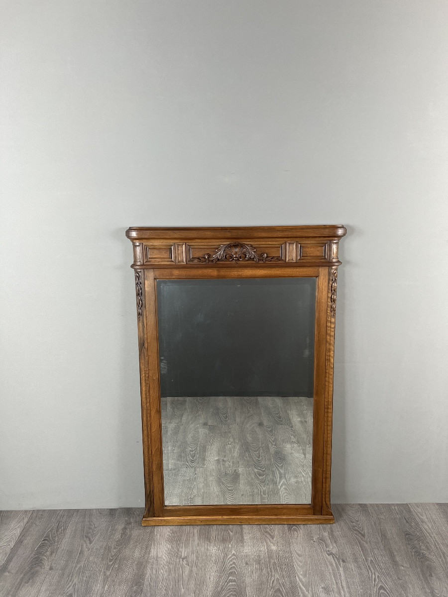 Miroir en bois sculpté, fin XIXe / début XXe siècle-photo-2