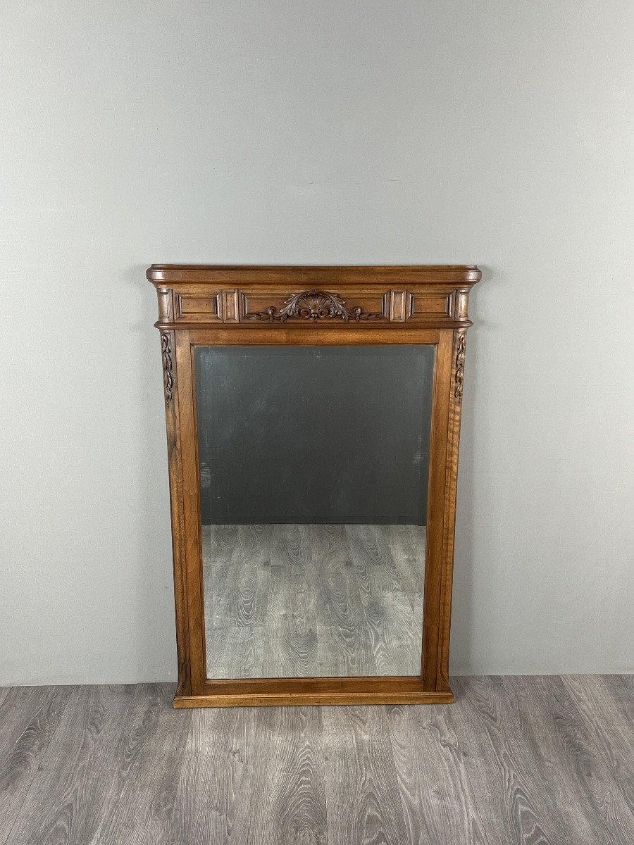 Miroir en bois sculpté, fin XIXe / début XXe siècle-photo-4