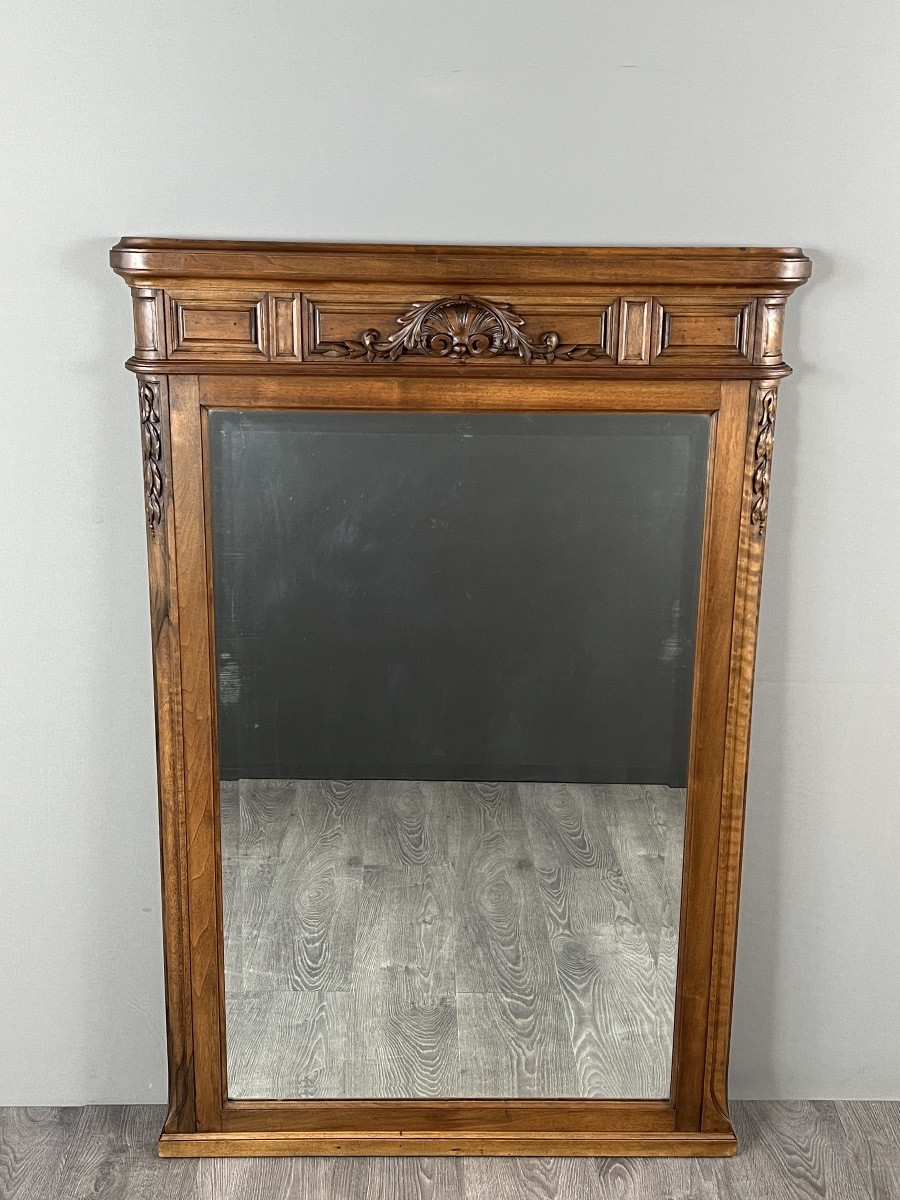 Miroir en bois sculpté, fin XIXe / début XXe siècle-photo-5