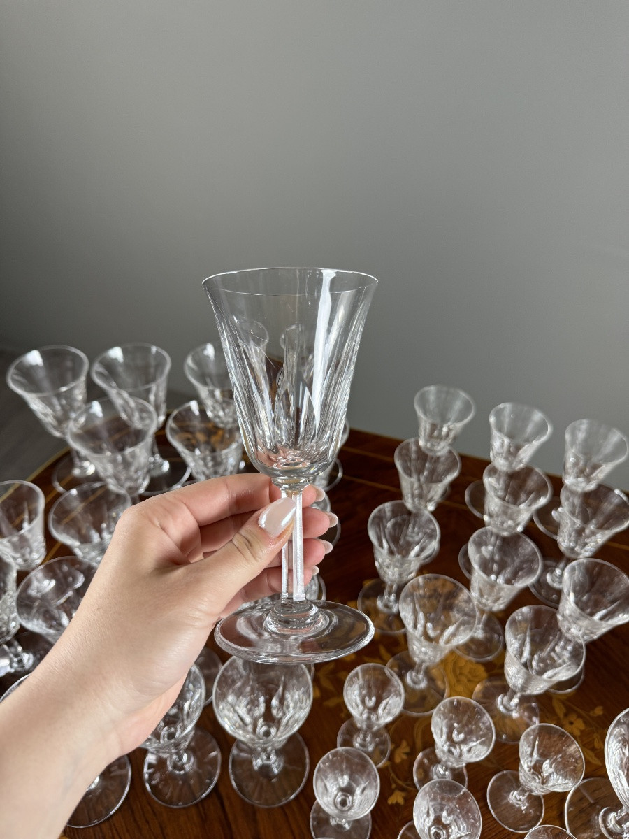Service de 54  verres en cristal Saint Louis, modèle Cerdagne, XXe siècle-photo-4