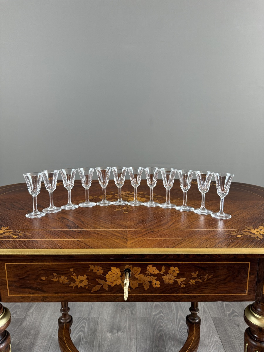 Service de 54  verres en cristal Saint Louis, modèle Cerdagne, XXe siècle-photo-2
