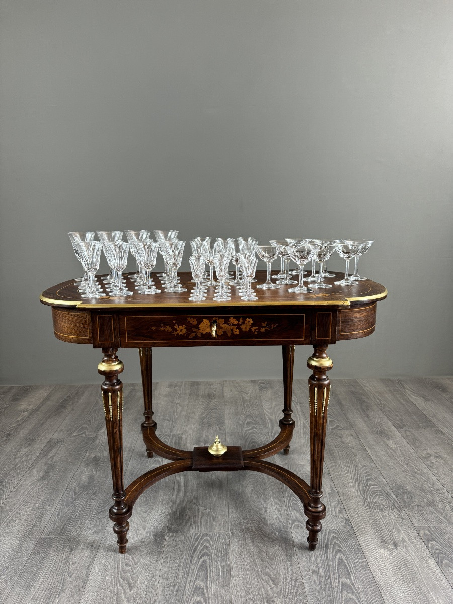 Service de 54  verres en cristal Saint Louis, modèle Cerdagne, XXe siècle-photo-4