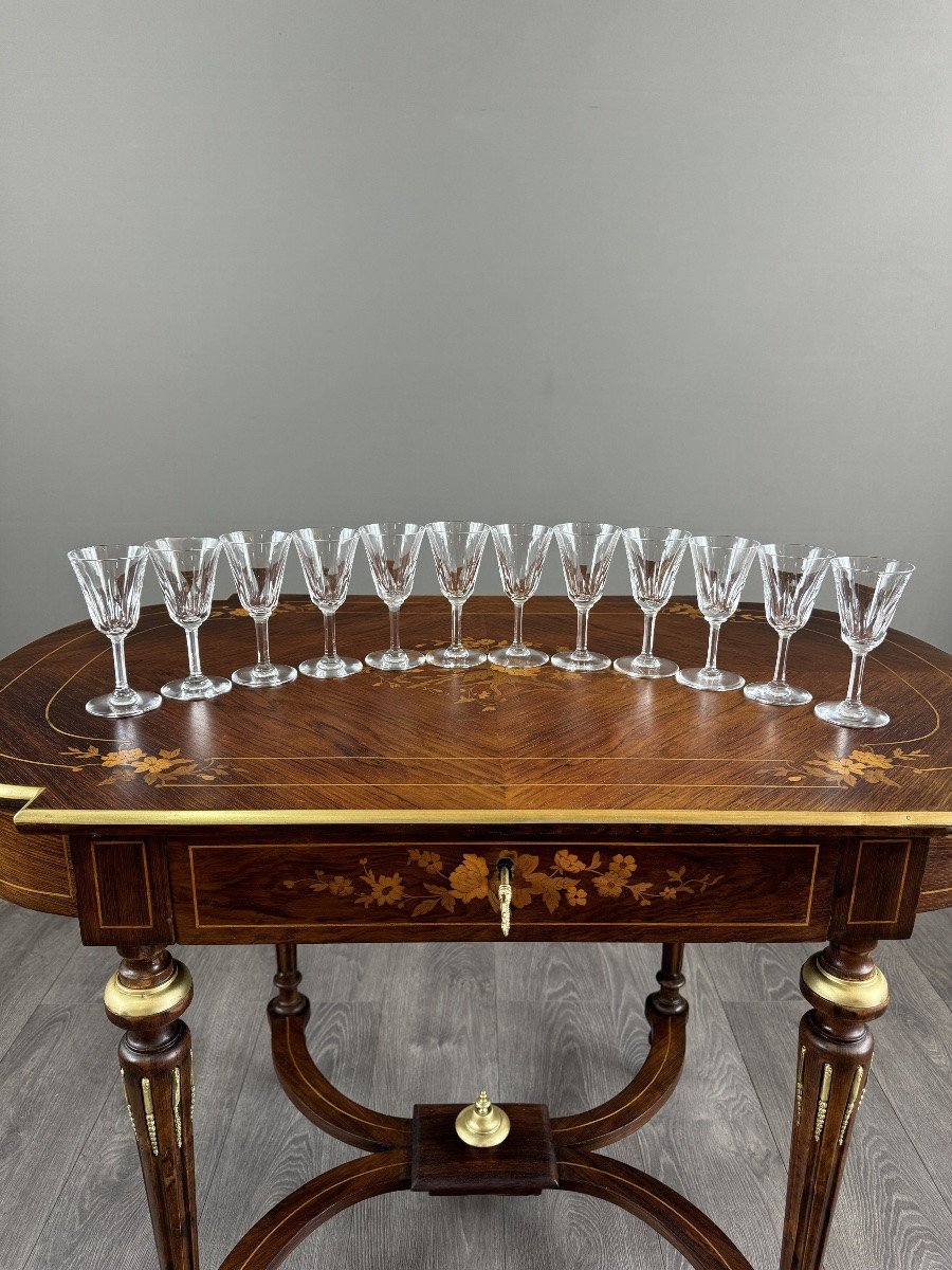 Service de 54  verres en cristal Saint Louis, modèle Cerdagne, XXe siècle-photo-7