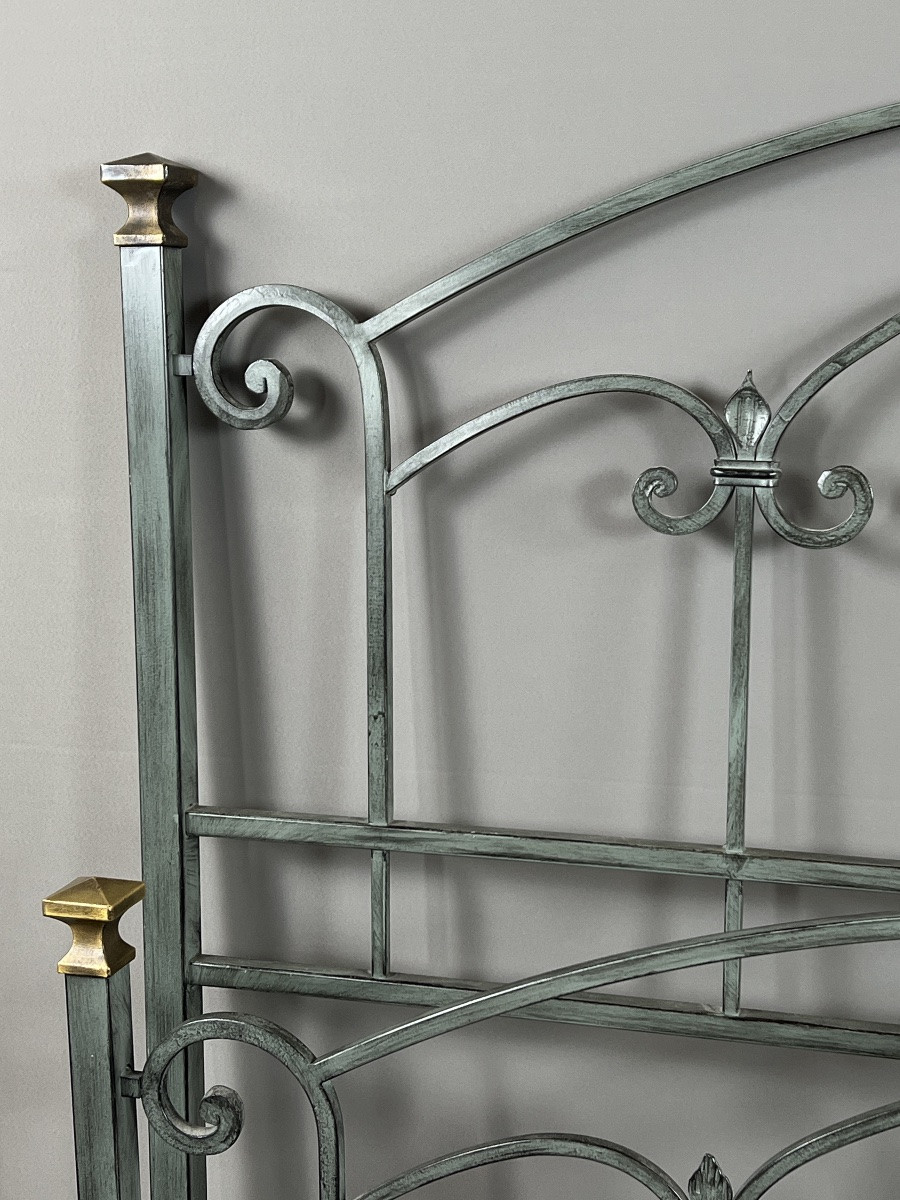 Lacquered Metal Bed, 20th Century-photo-2