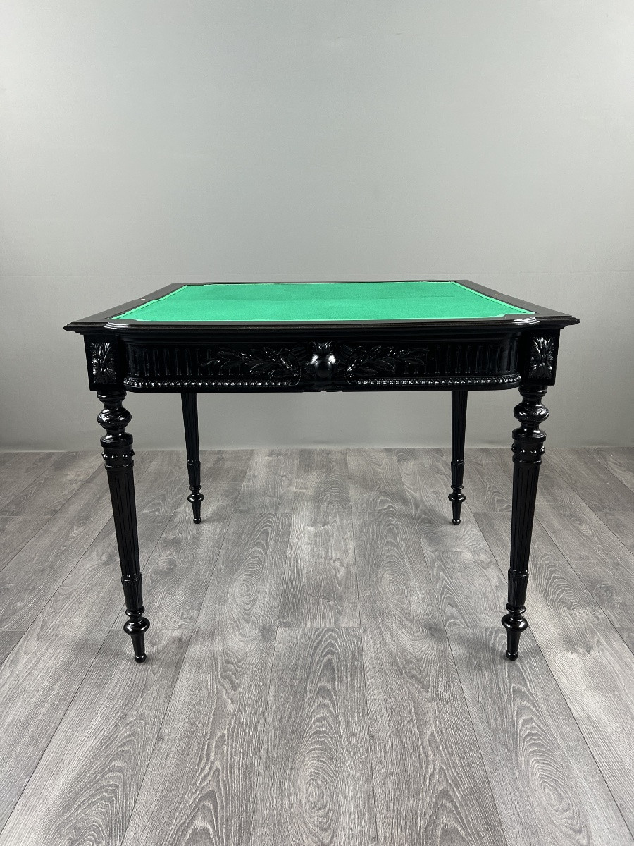 Table à jeux de style Louis XVI, XIXe Siècle -photo-3
