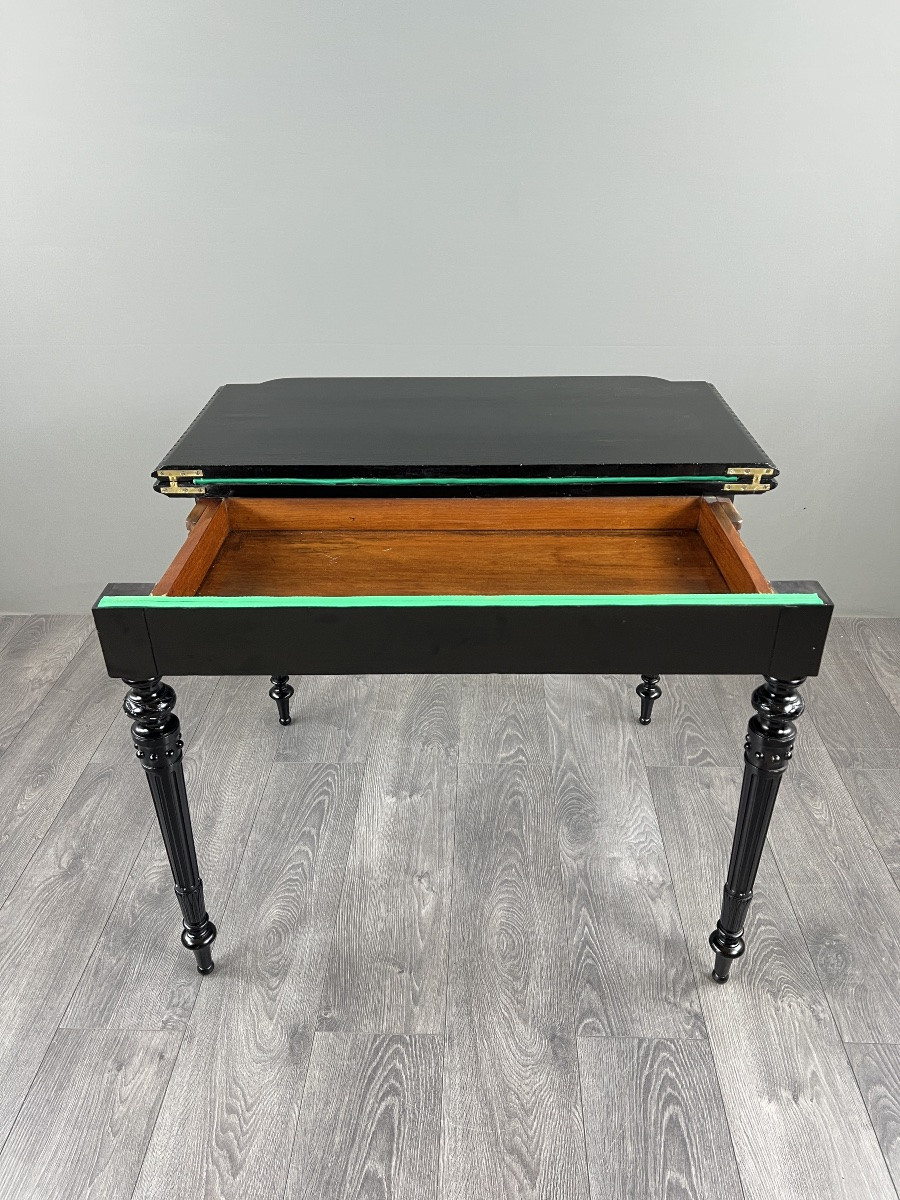 Table à jeux de style Louis XVI, XIXe Siècle -photo-5