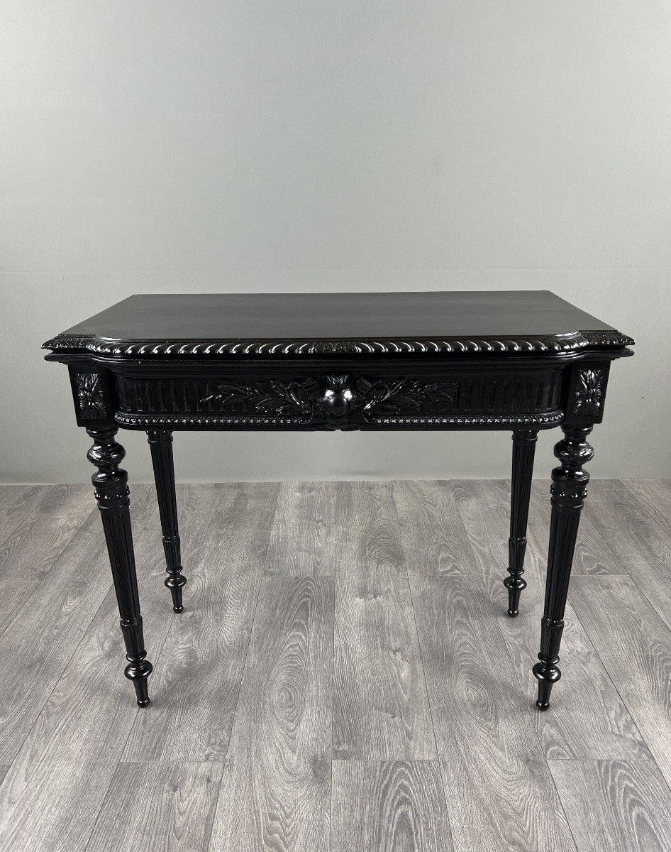 Table à jeux de style Louis XVI, XIXe Siècle 