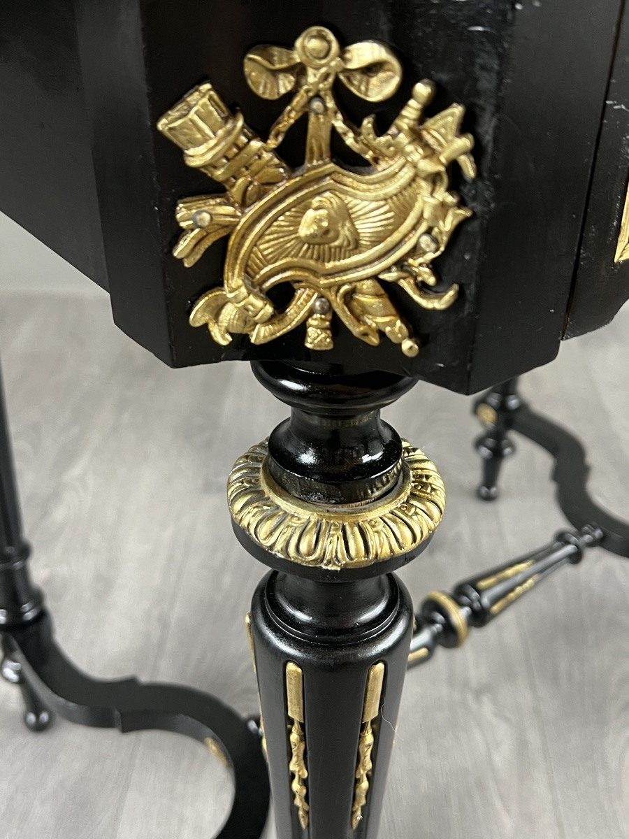 Table de salon à volets de style Napoléon III, XIXe siècle-photo-4