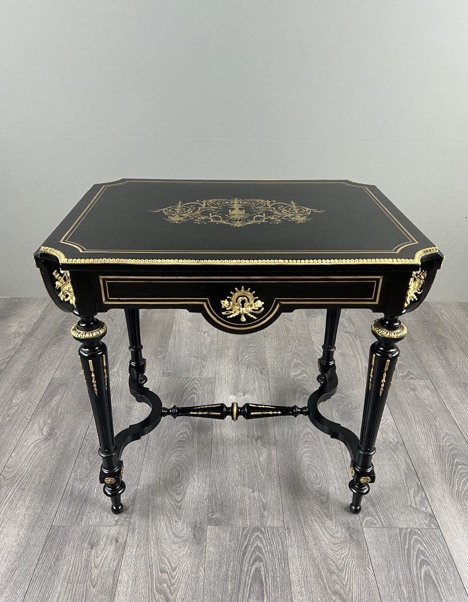 Table de salon à volets de style Napoléon III, XIXe siècle