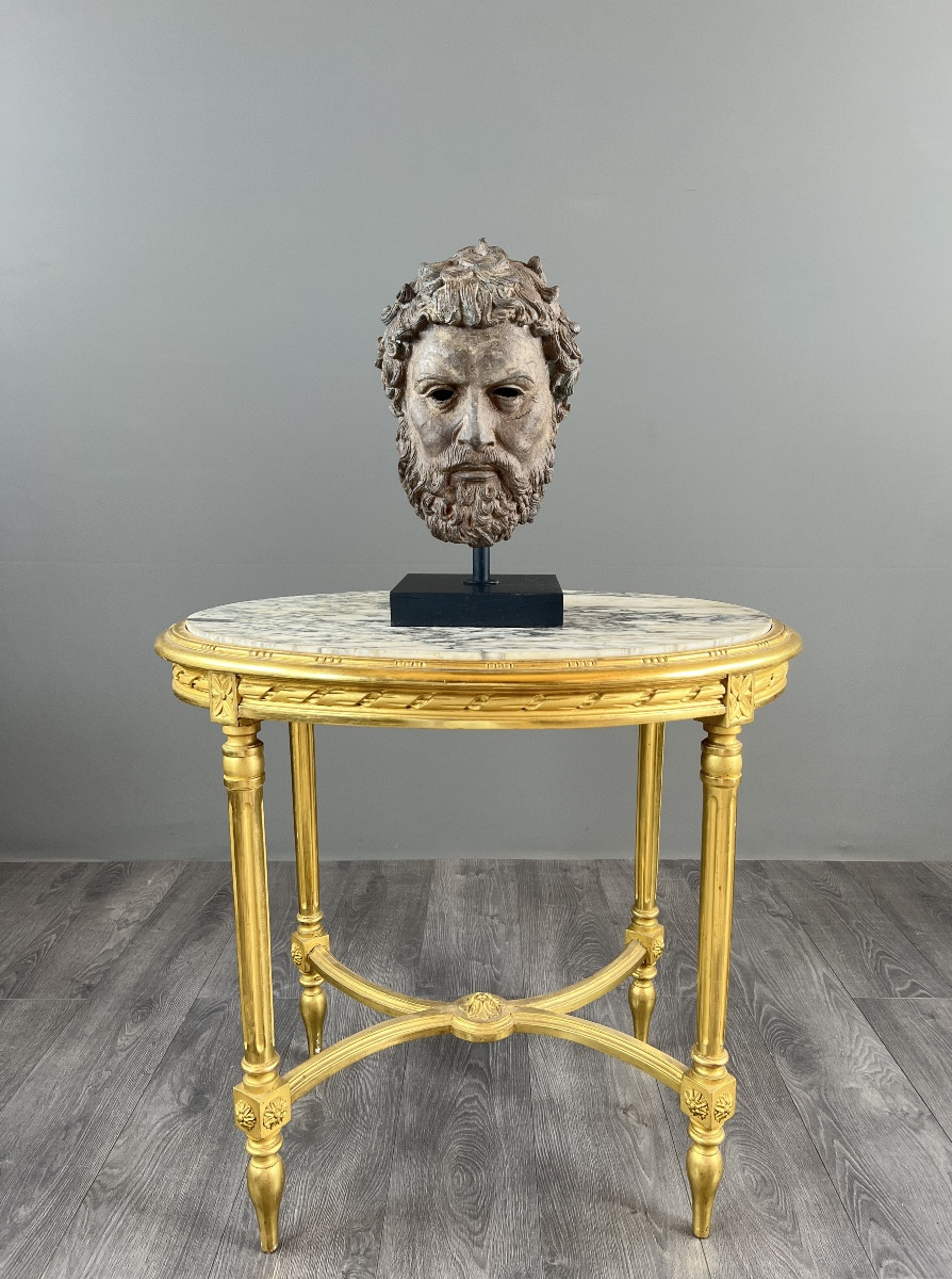 Sculptural Bronze Bust On Base, 20th Century