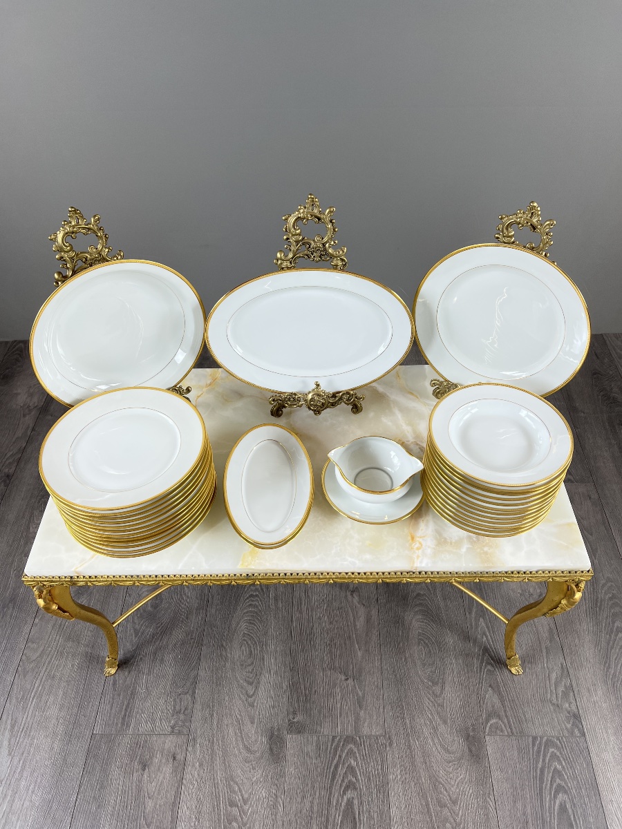 Jammey-seignolles Limoges Porcelain Dinner Service, Montreuil Model, 30 Pieces-photo-2