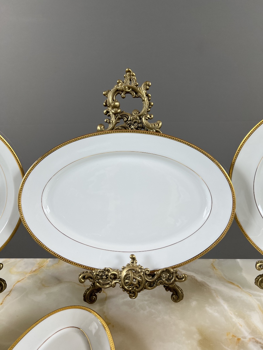Jammey-seignolles Limoges Porcelain Dinner Service, Montreuil Model, 30 Pieces-photo-1