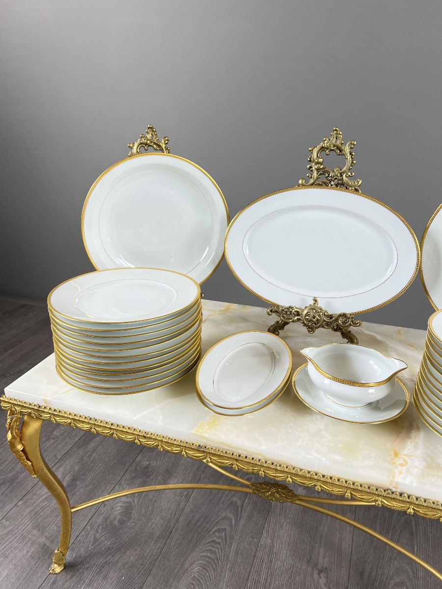 Jammey-seignolles Limoges Porcelain Dinner Service, Montreuil Model, 30 Pieces-photo-5