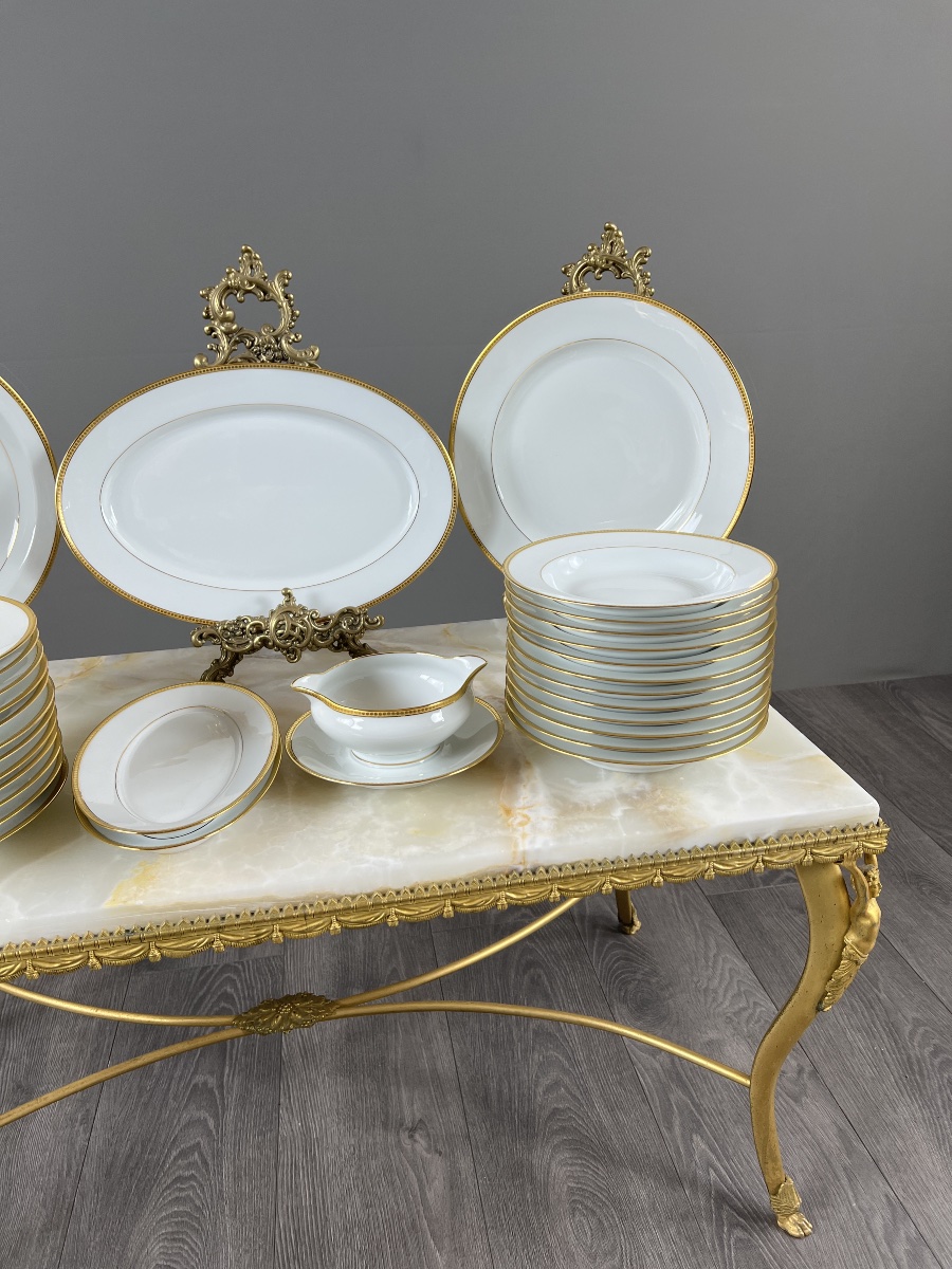 Jammey-seignolles Limoges Porcelain Dinner Service, Montreuil Model, 30 Pieces-photo-6