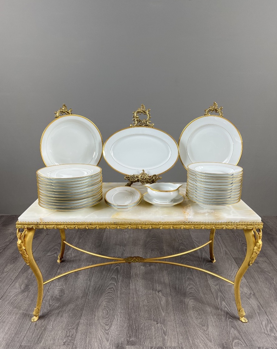 Jammey-seignolles Limoges Porcelain Dinner Service, Montreuil Model, 30 Pieces