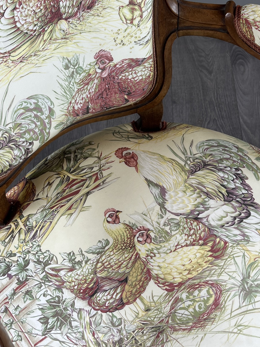 Antique Armchair In Carved Wood, Napoleon III Period, 19th Century-photo-2