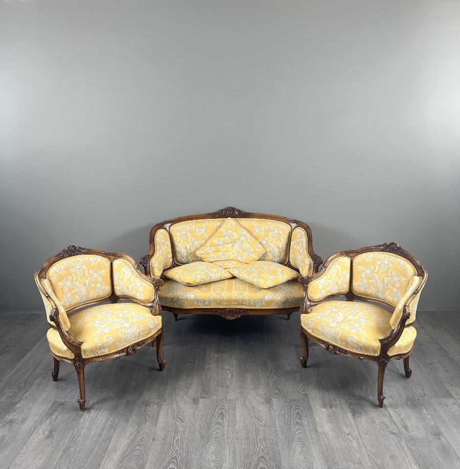 Louis XV Style Salon In Carved Wood, 19th Century-photo-2