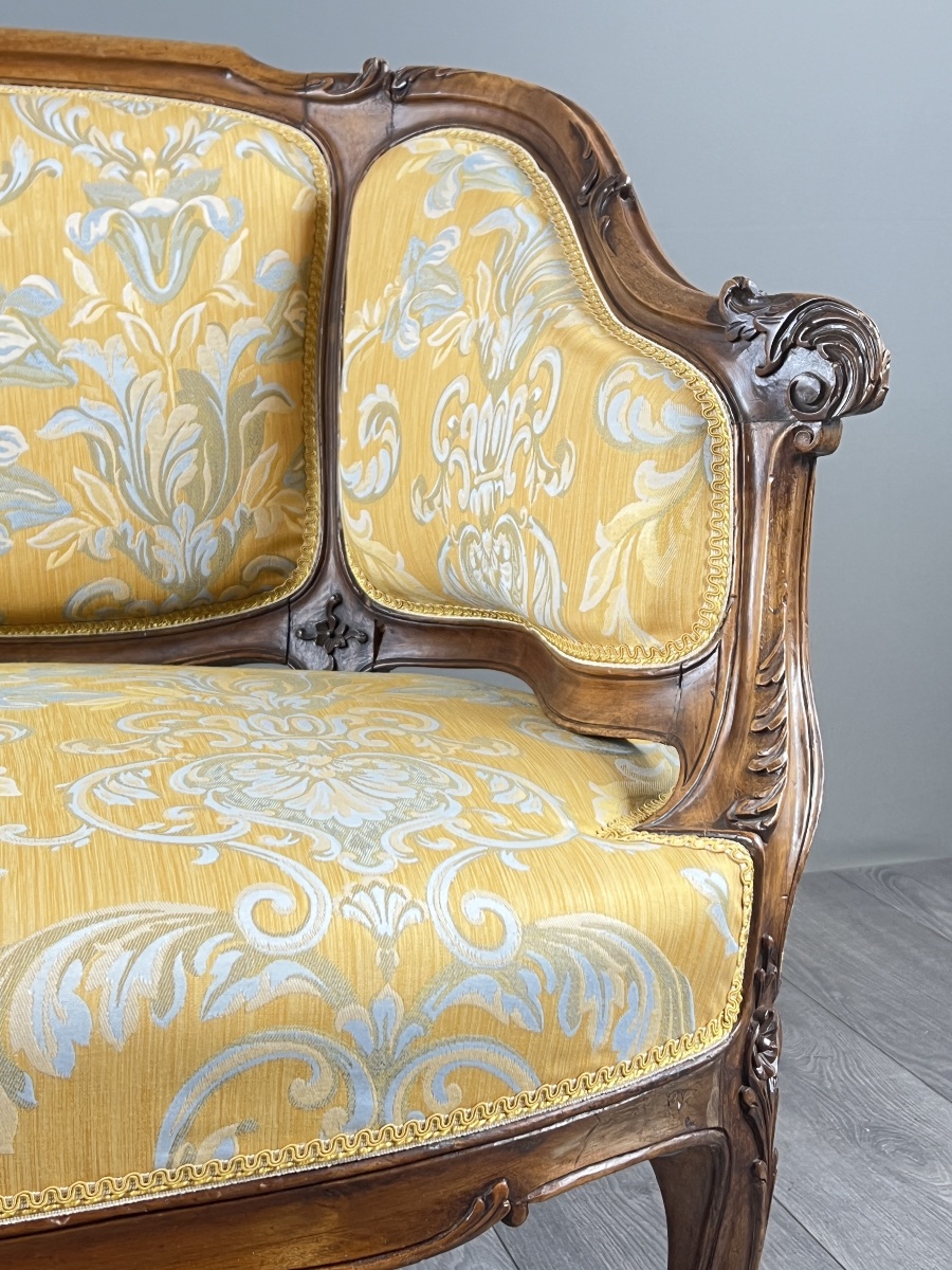 Louis XV Style Salon In Carved Wood, 19th Century-photo-4