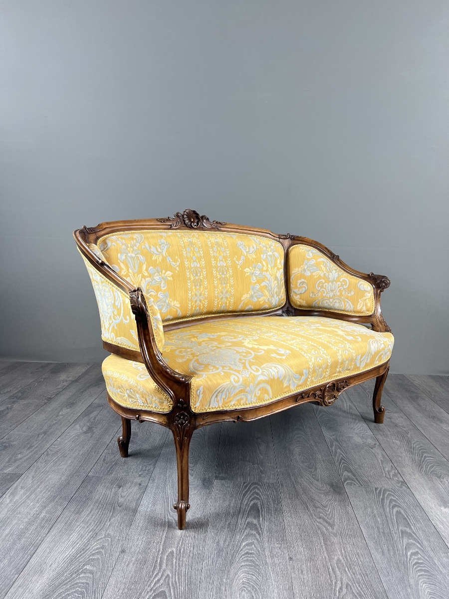 Louis XV Style Salon In Carved Wood, 19th Century-photo-2