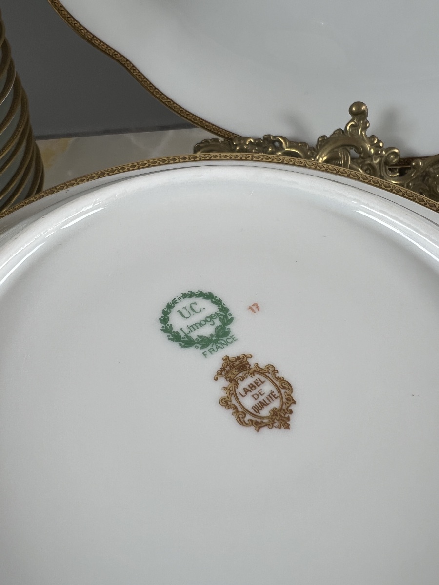 Service de table 45 pièces en porcelaine de Limoges, XXe Siècle-photo-4