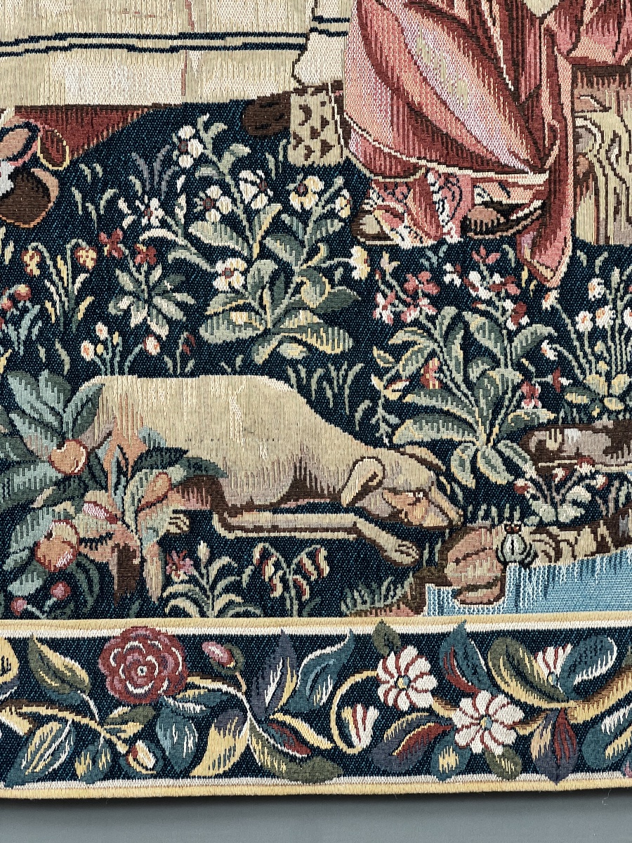 Tapisserie Jacquard « Le Pique-Nique », Fabrication française, XXe Siècle-photo-2