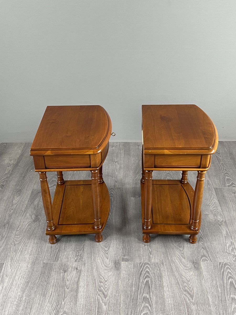 Pair Of Wooden Nightstands, 20th Century-photo-4
