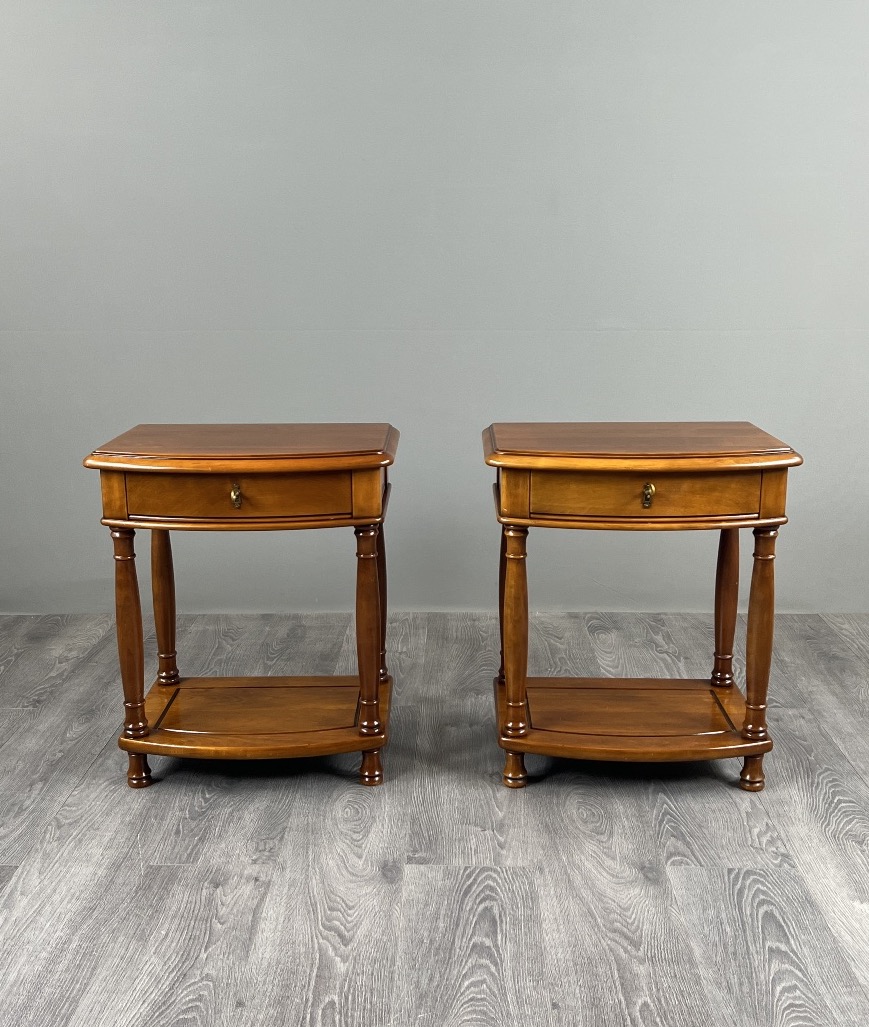 Pair Of Wooden Nightstands, 20th Century