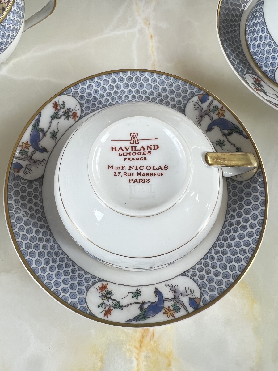 Haviland Limoges Porcelain Tea/coffee Set For 6 People, 20th Century-photo-4