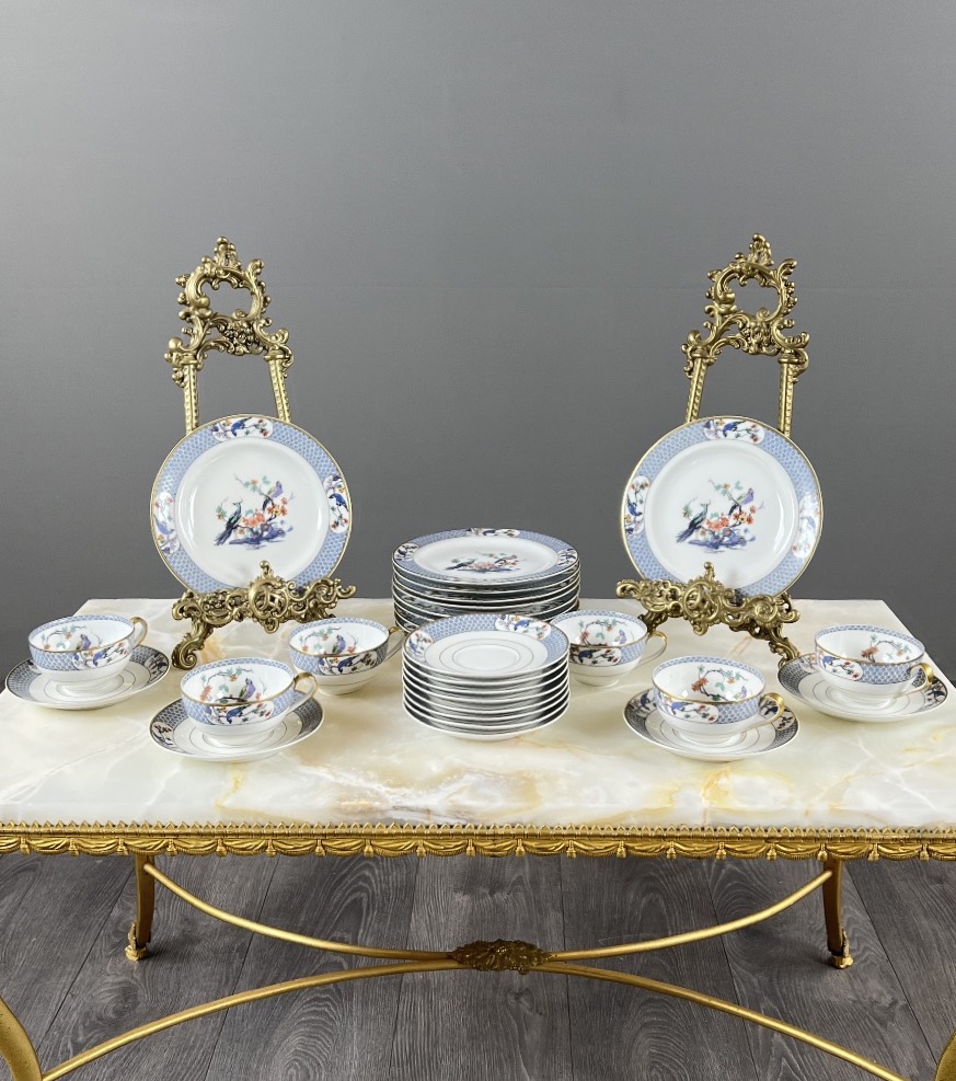 Haviland Limoges Porcelain Tea/coffee Set For 6 People, 20th Century