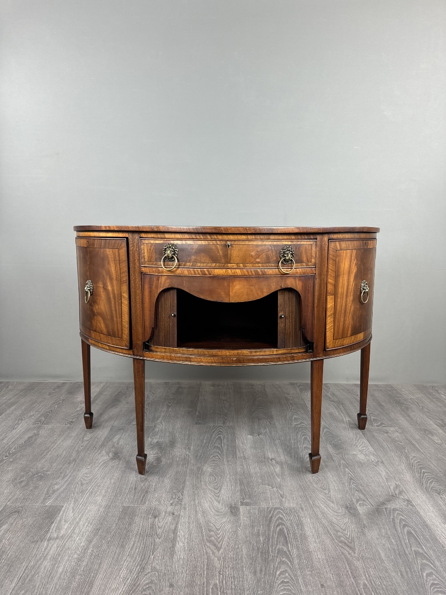 Buffet demi-lune, style Louis XVI, XIXe siècle-photo-2