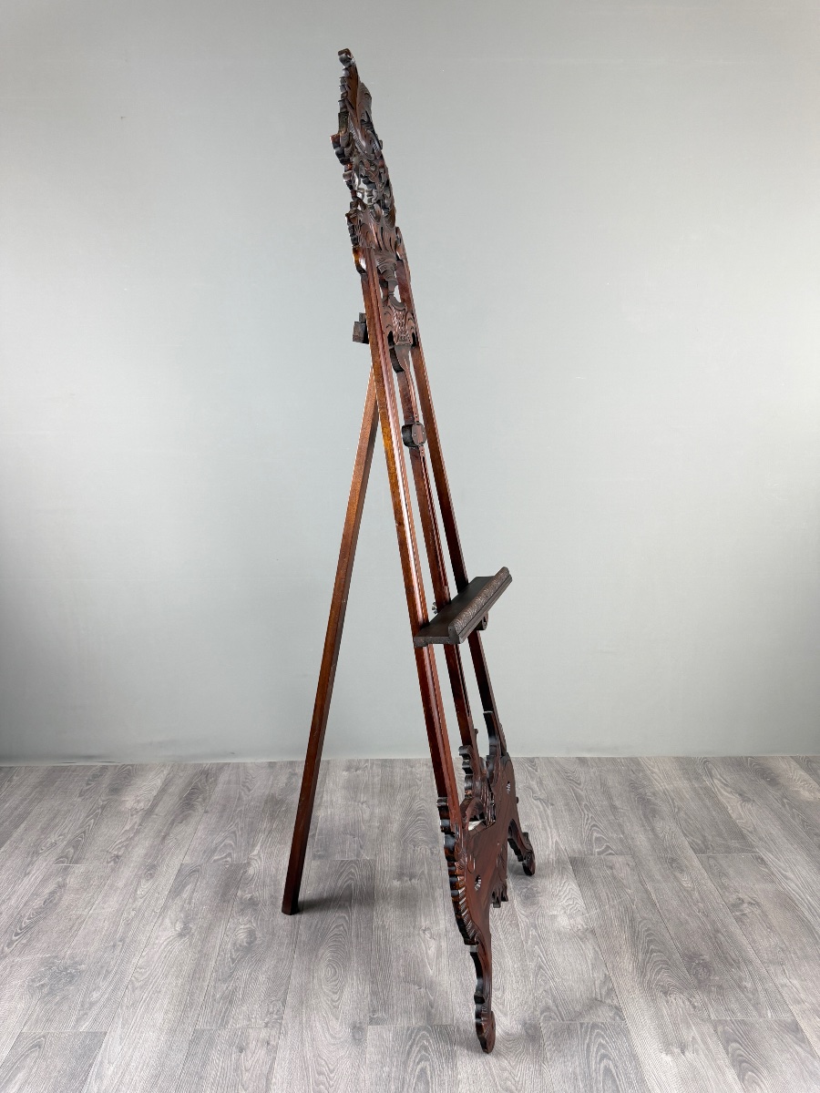 Chevalet en bois sculpté, XIXe siècle-photo-4