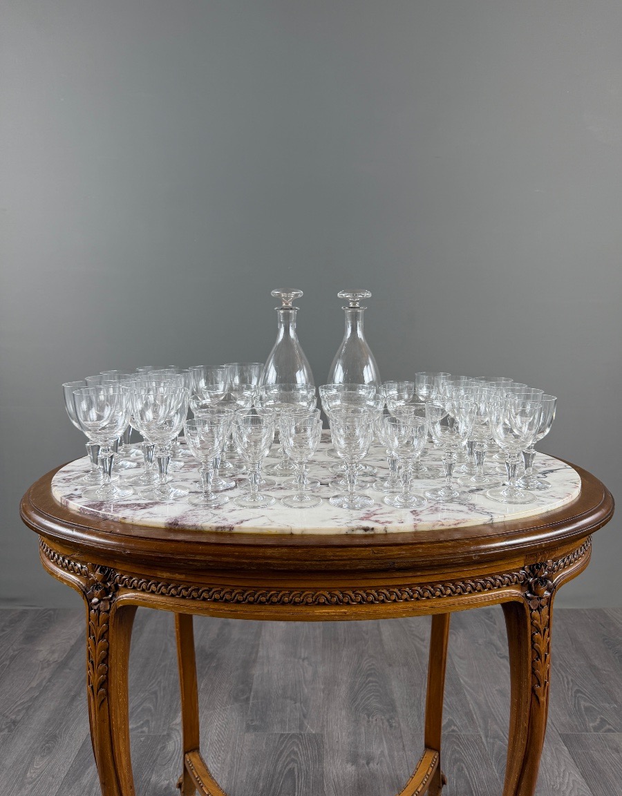 Important 43-piece Baccarat Crystal Glassware Set, 20th Century-photo-2