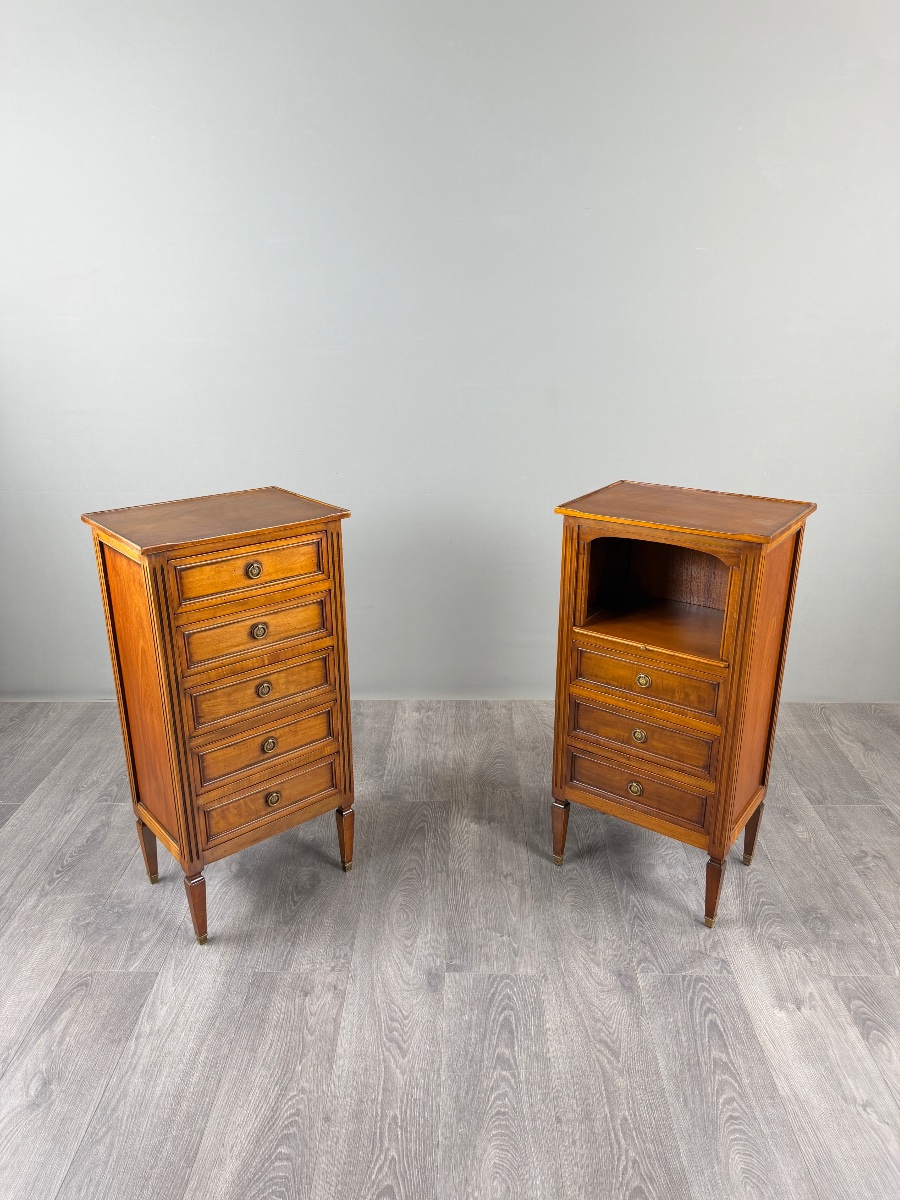 Pair Of Chest Of Drawers, Nightstands, Louis XVI Style, 19th Century-photo-3