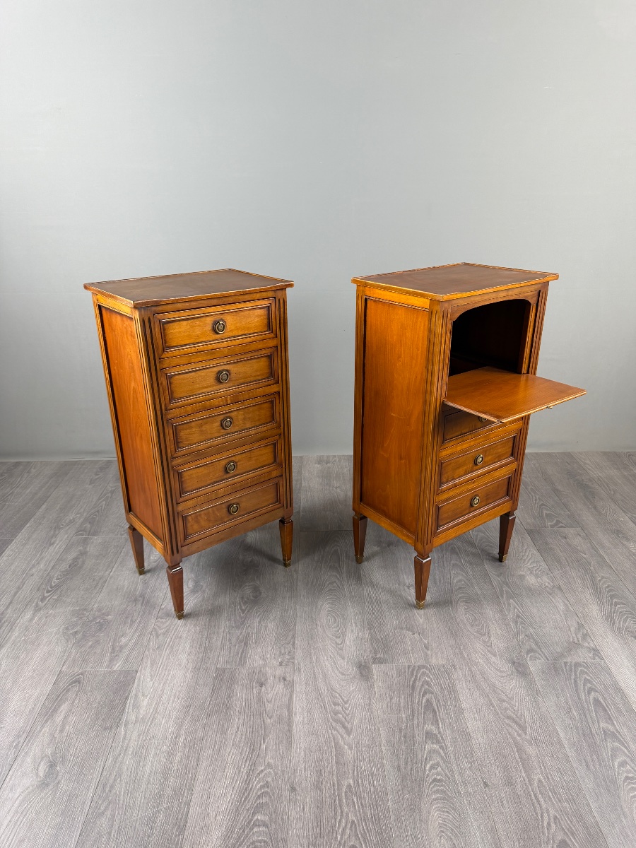 Pair Of Chest Of Drawers, Nightstands, Louis XVI Style, 19th Century-photo-4