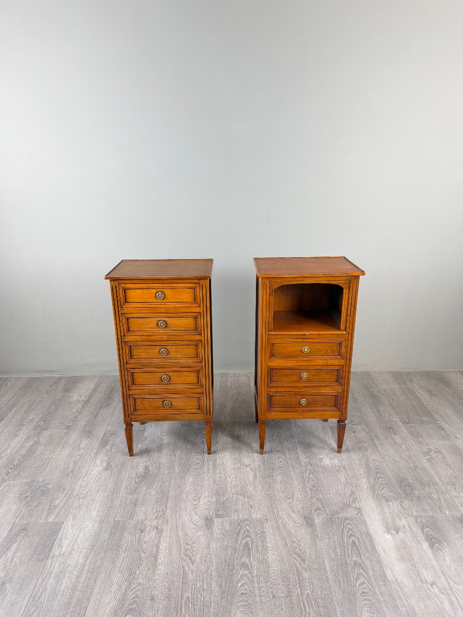 Pair Of Chest Of Drawers, Nightstands, Louis XVI Style, 19th Century-photo-1
