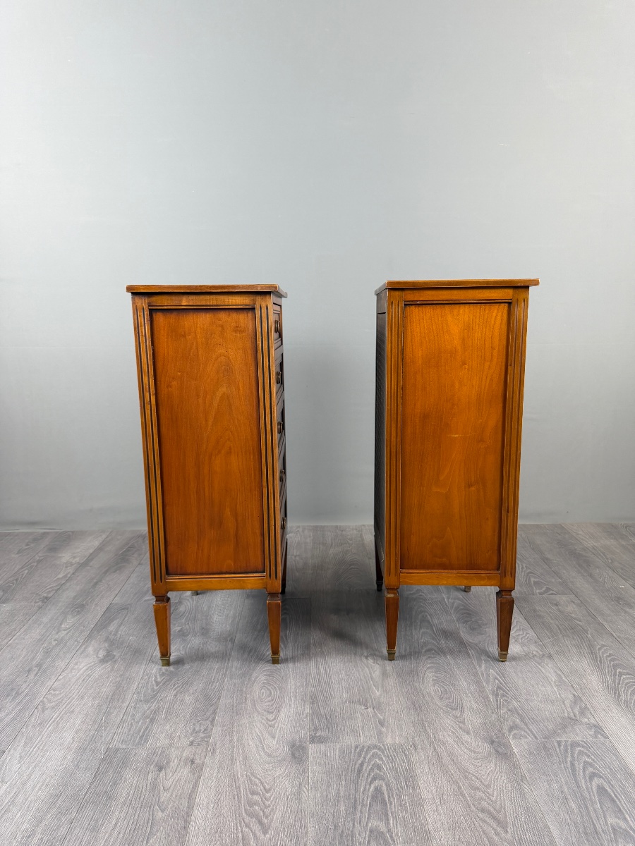 Pair Of Chest Of Drawers, Nightstands, Louis XVI Style, 19th Century-photo-5
